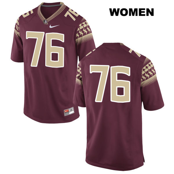 Women's NCAA Nike Florida State Seminoles #76 Rick Leonard College No Name Red Stitched Authentic Football Jersey VQM7269BH